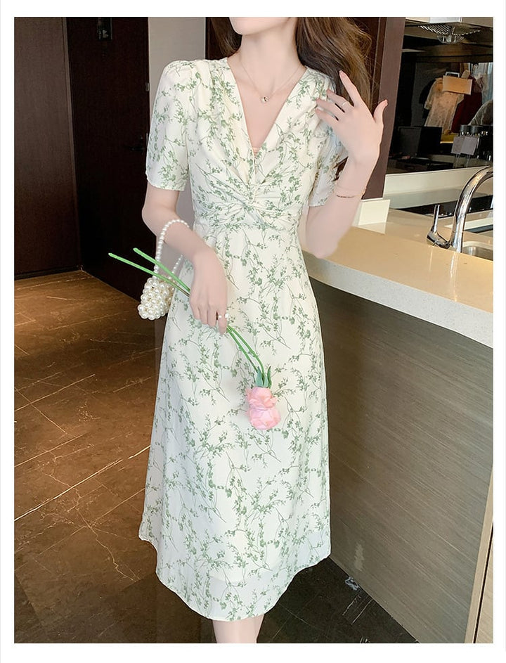 【dress】花柄ワンピース　M22275