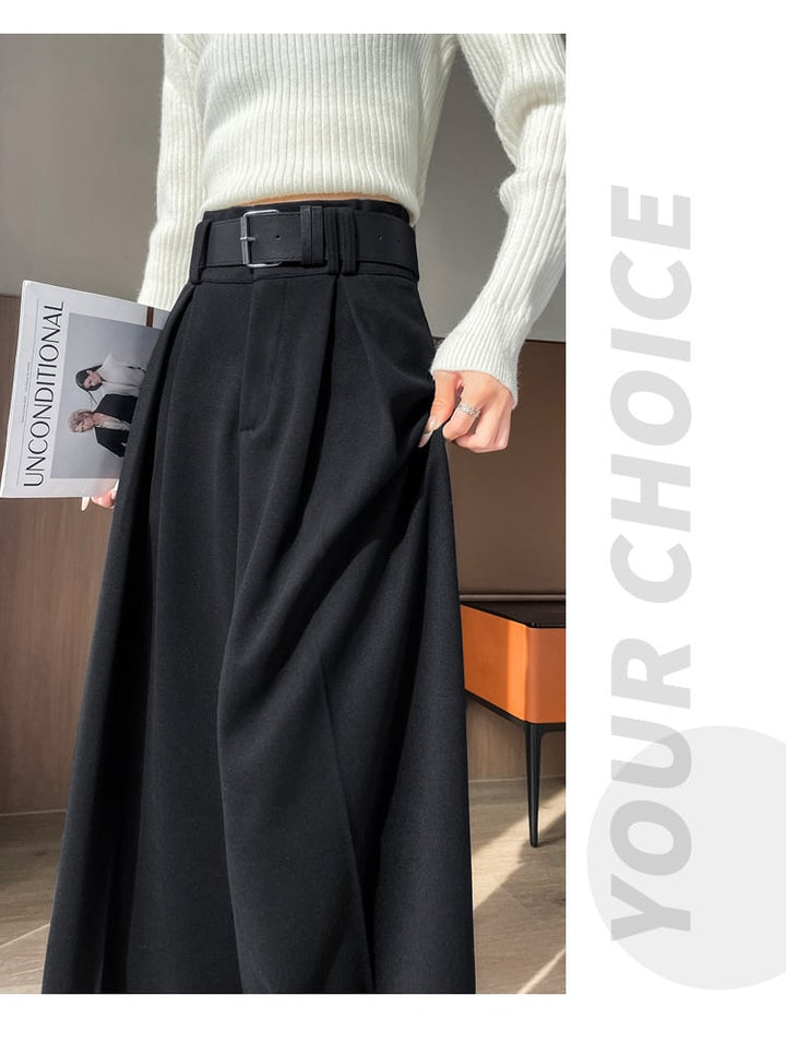 【bottoms】裹起毛ワイドパンツ　M27764
