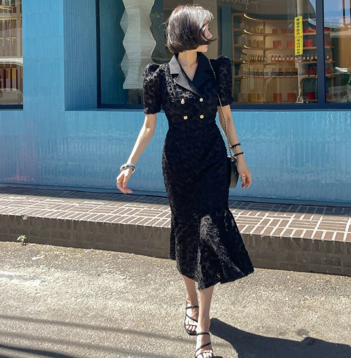 【dress】レースマーメイドワンピース　M29770