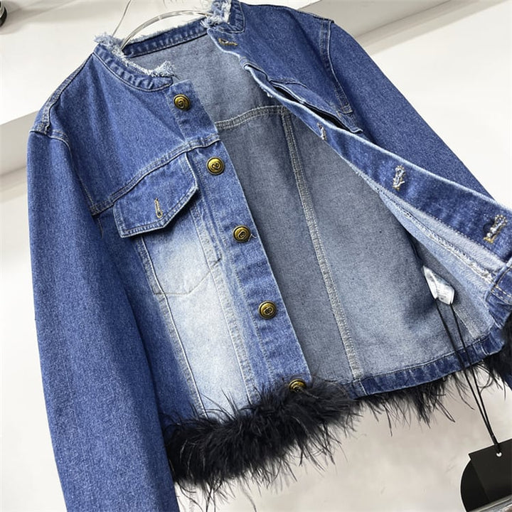 【outer】フェザーデニムジャケット　M18124