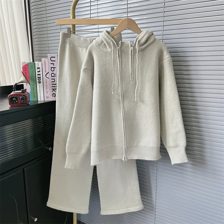 【set】ニットカーデ×ワイドパンツセット　M26879