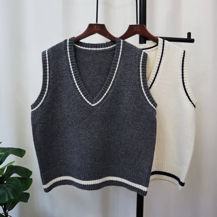 【tops】ニットベスト　M25493