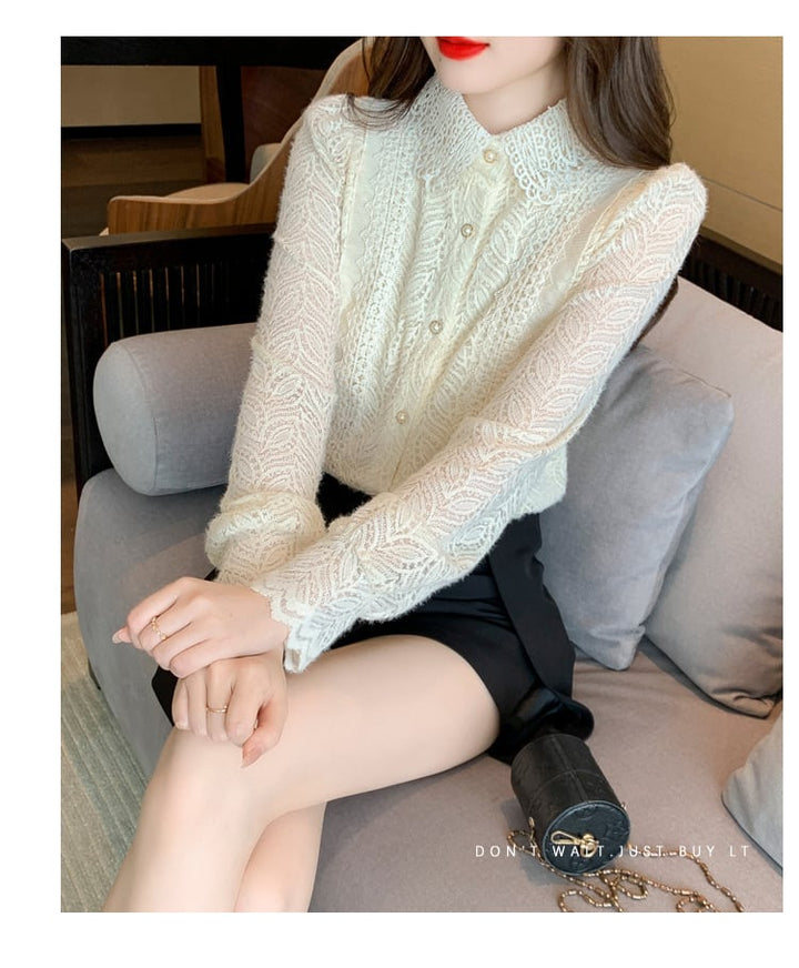 【tops】レースシャツトップス　M29265