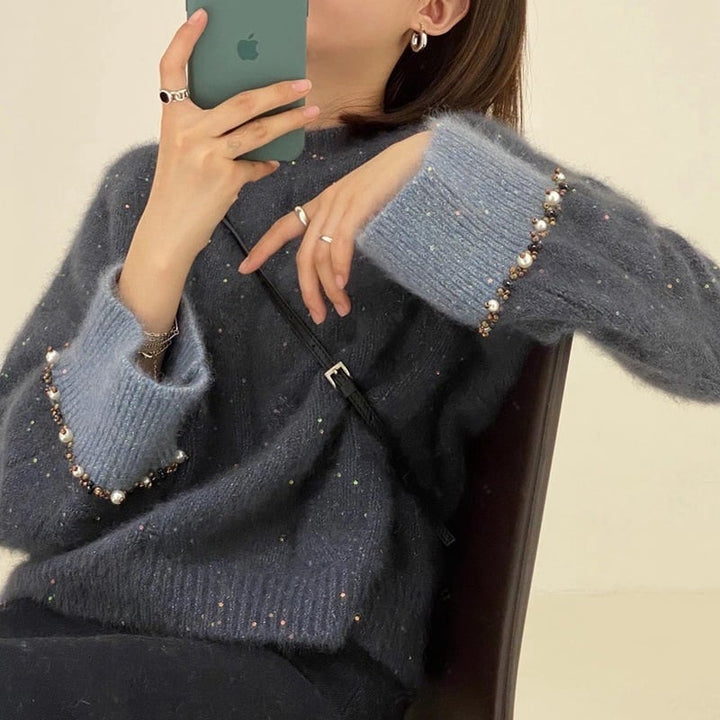 【tops】キラキラニットセーター　M18335
