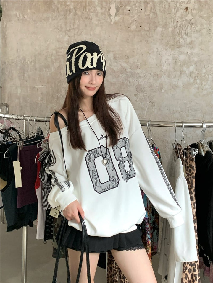 【tops】オフショルダープルオーバー　M26038
