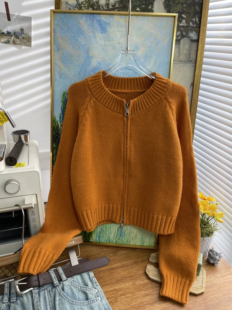 【outer】クルーネックニットカーデ　M26651