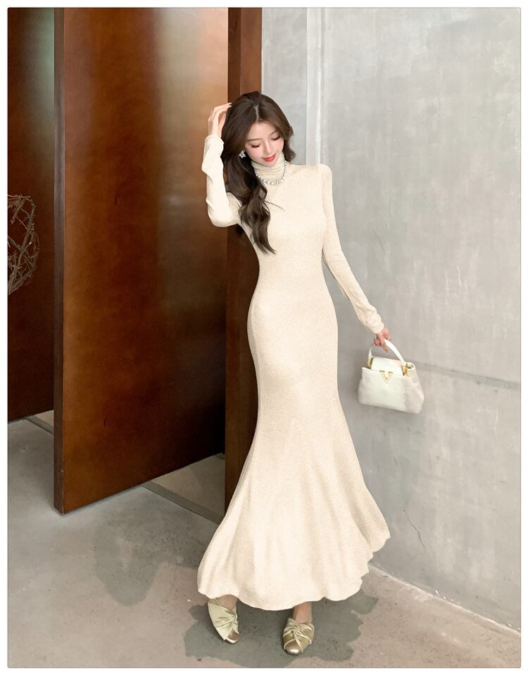 【dress】マーメイドニットワンピース　M27389