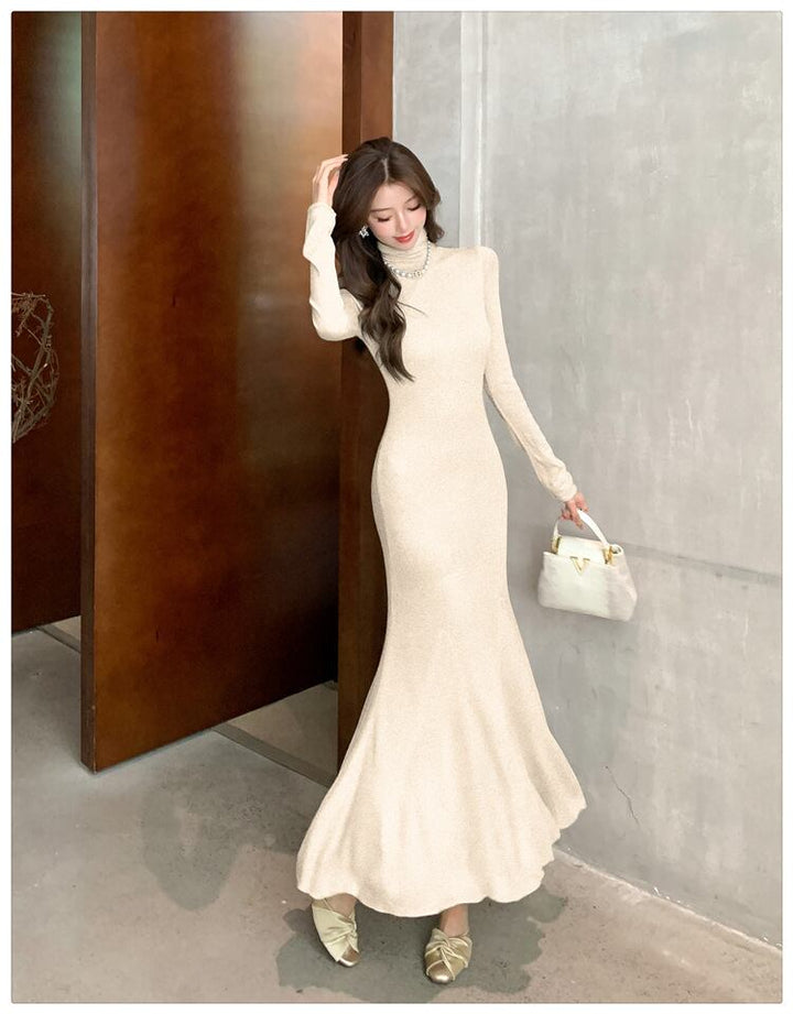 【dress】マーメイドニットワンピース　M27389