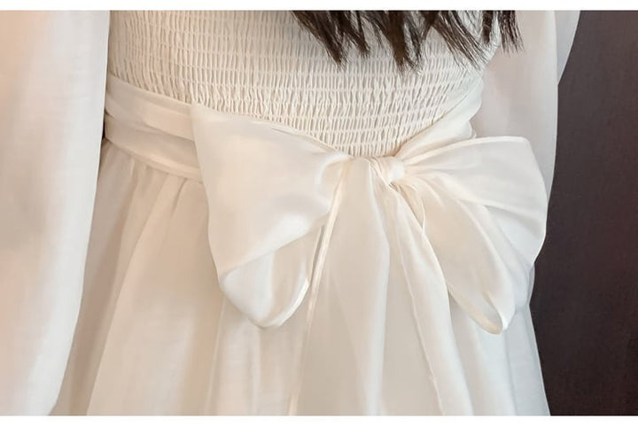 【dress】気質満点 エレガントリボン付きデートワンピース　M17246