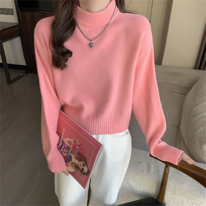 【tops】無地ニットセーター　M26441