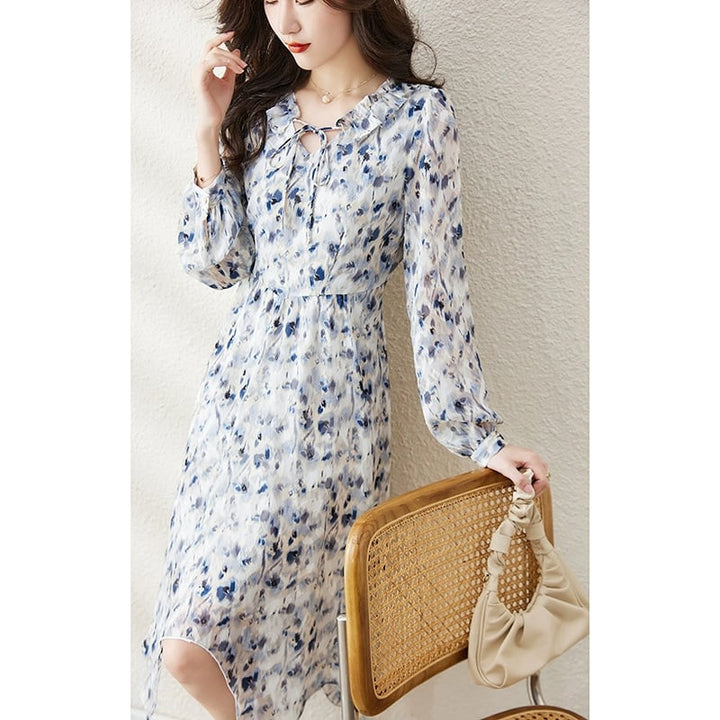 【dress】人気を独占中 エレガントプリントワンピース　M17385