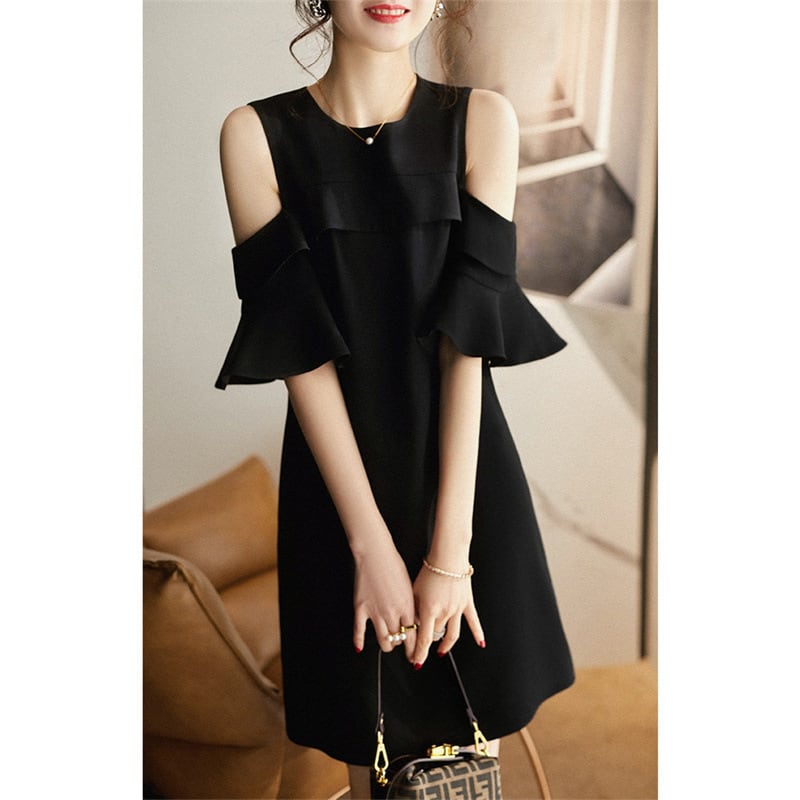 【dress】人気を独占中 オフショルダーデートワンピース　M16832