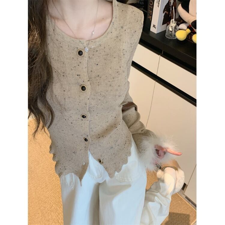 【outer】ファーニットカーデ　M28881