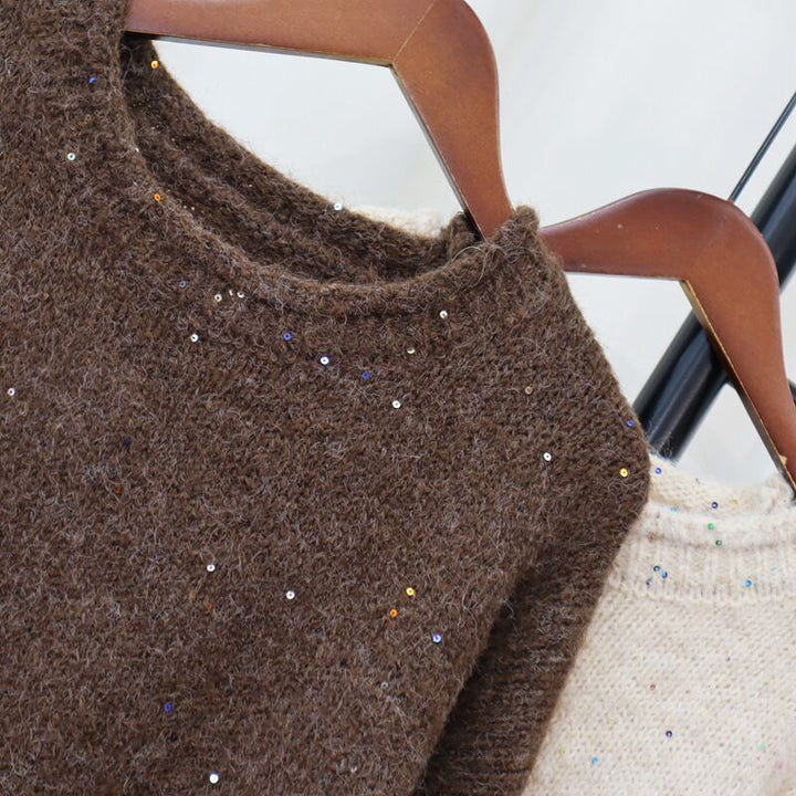 【tops】スパンコールニットセーター　M28590