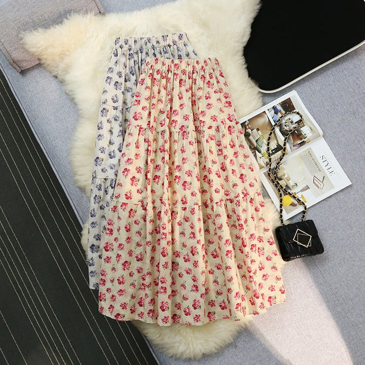 【bottoms】プリントスカート　M23939