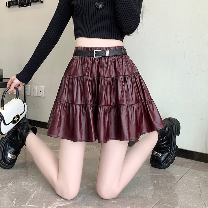 【bottoms】PUスカート　M25628