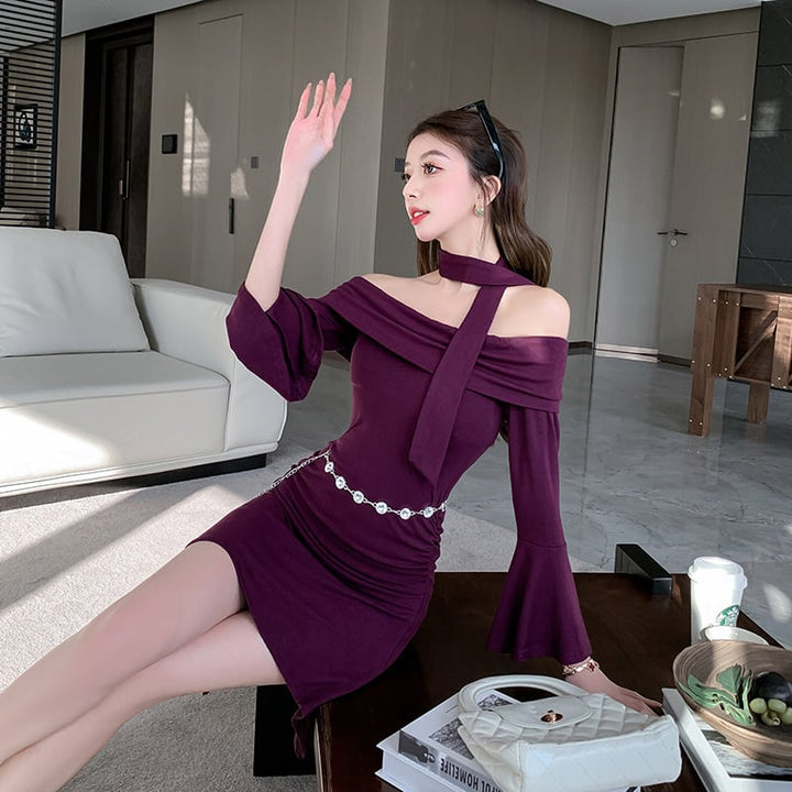 【dress】ボートネックワンピース　M28352