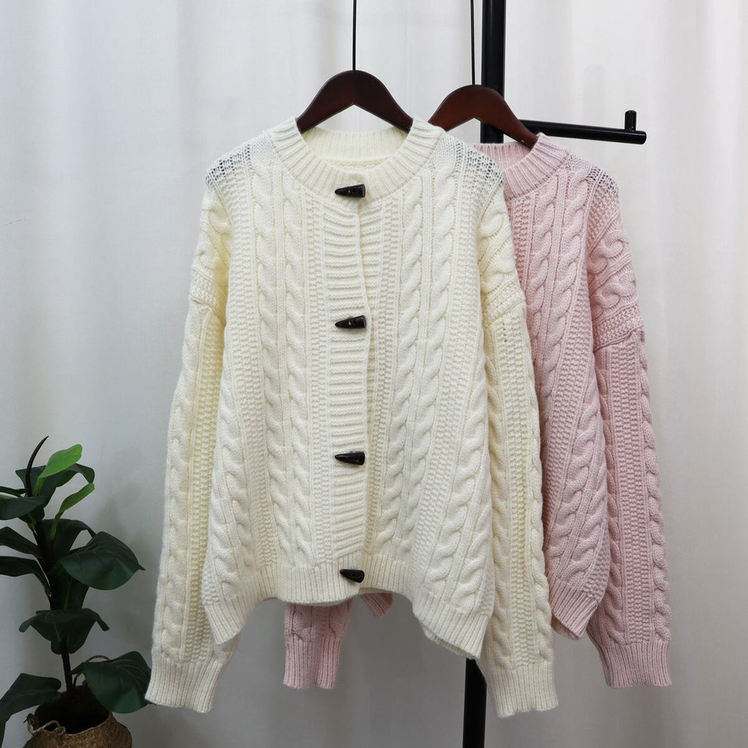 【outer】ボーダー柄ニットカーデ　M18788