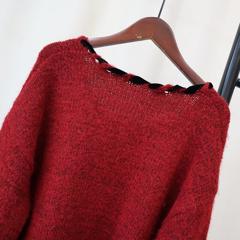 【outer】立体フラワーニットカーデ　M27291