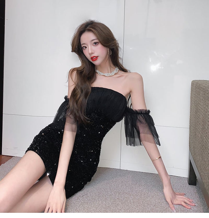 【dress】レディースファッションデートワンピース着瘦せ　M17353
