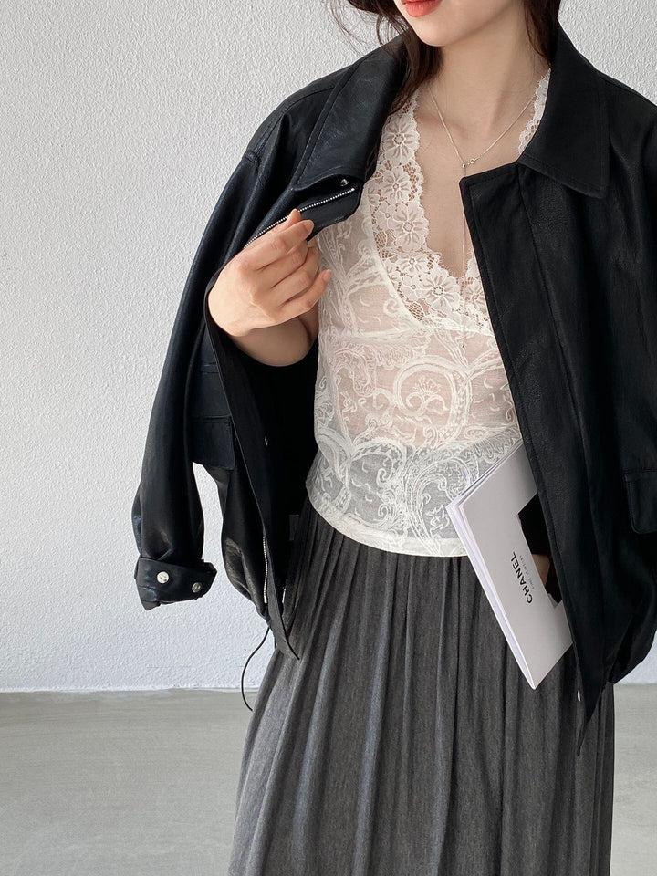 【tops】ノースリーブレーストップス Q8248