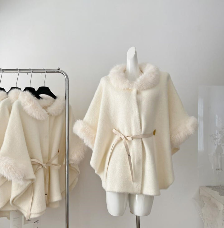 【outer】ファーケープコート　M27723