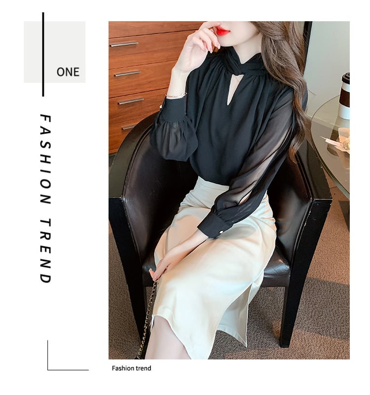 【tops】知的で品の良い♡エレガントカットワークシャツ　M17229