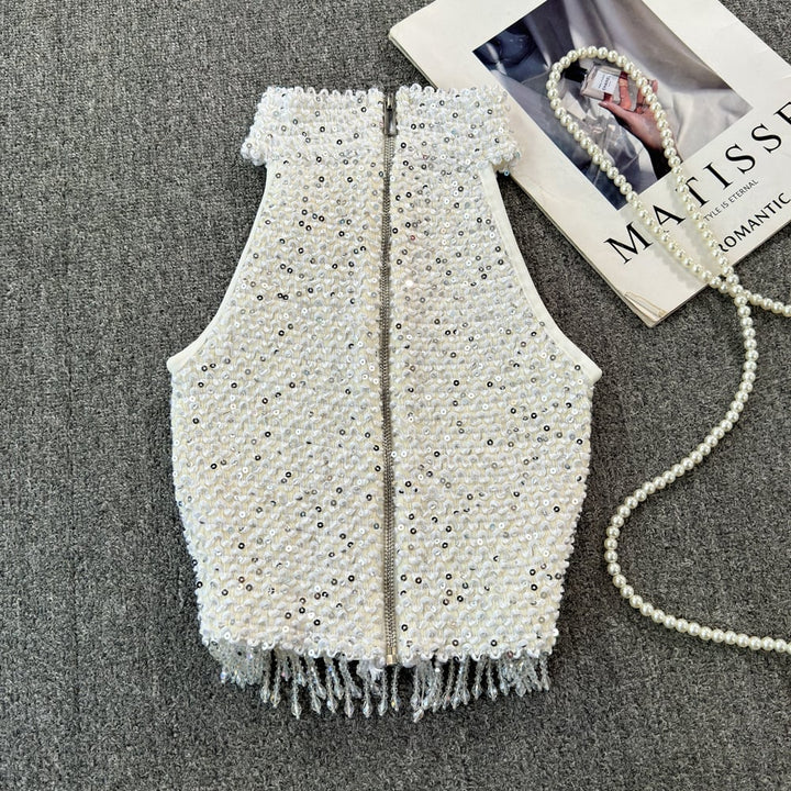 【tops】キラキラノースリーブトップス　M23937