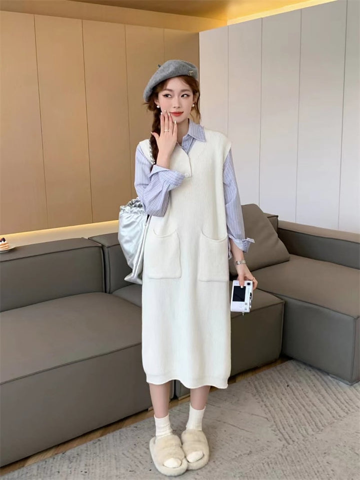 【dress】ベストニットワンピース　M25918