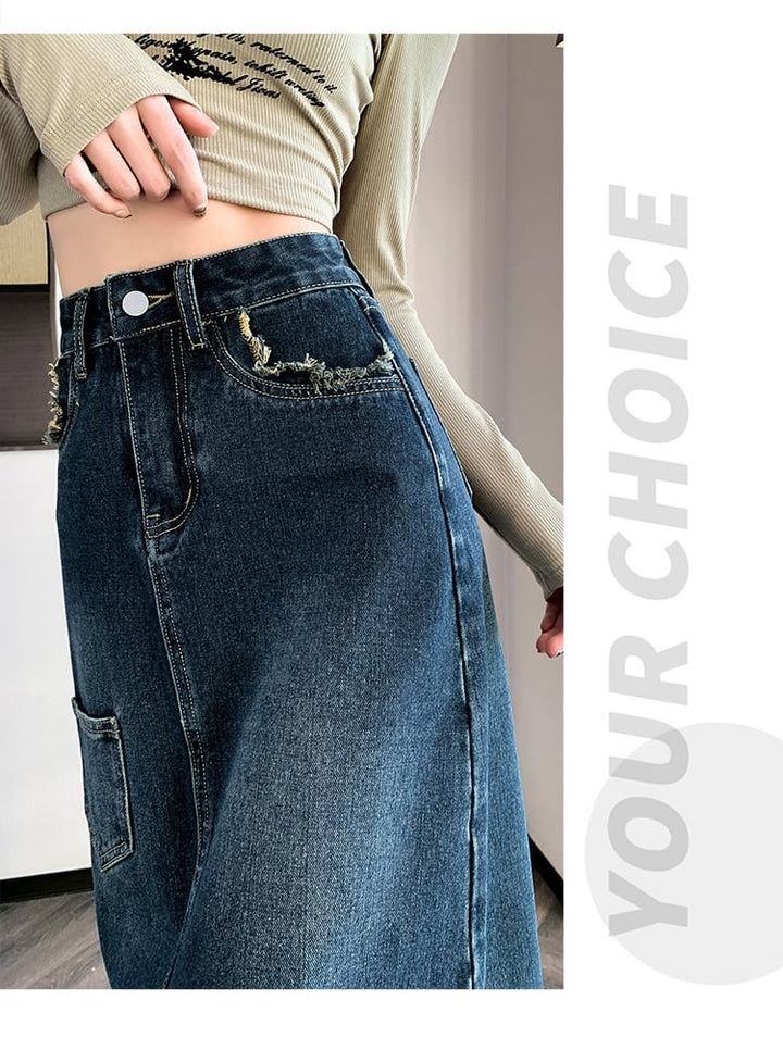 【bottoms】デニムスカート　M29384