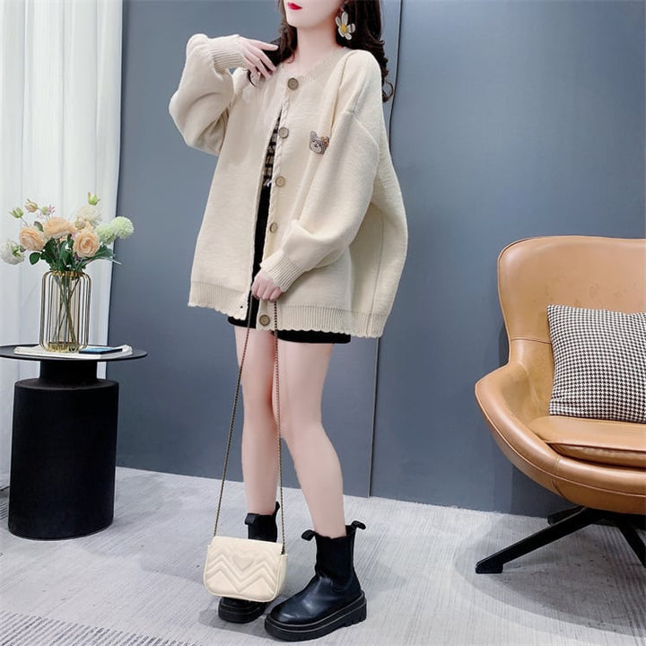 【outer】クルーネックニットカーデ　M26467