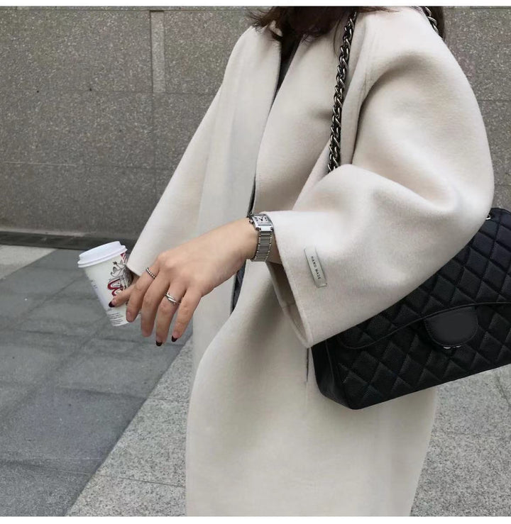 【outer】Vネックカラーコート　M17911