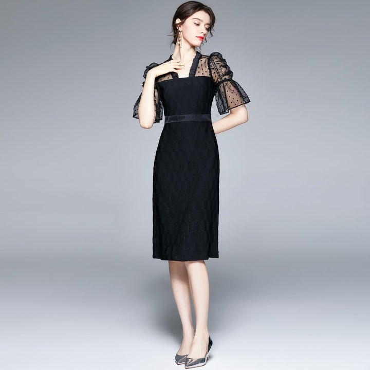 【dress】人気上昇中 エレガント着瘦せデートワンピース　M17134