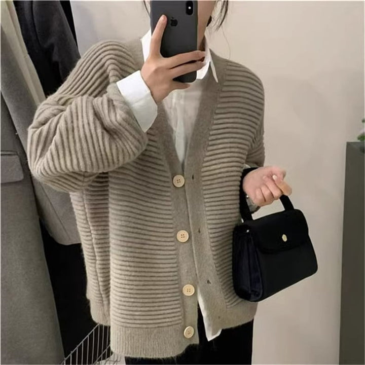 【outer】Vネックニットカーディガン　M17793
