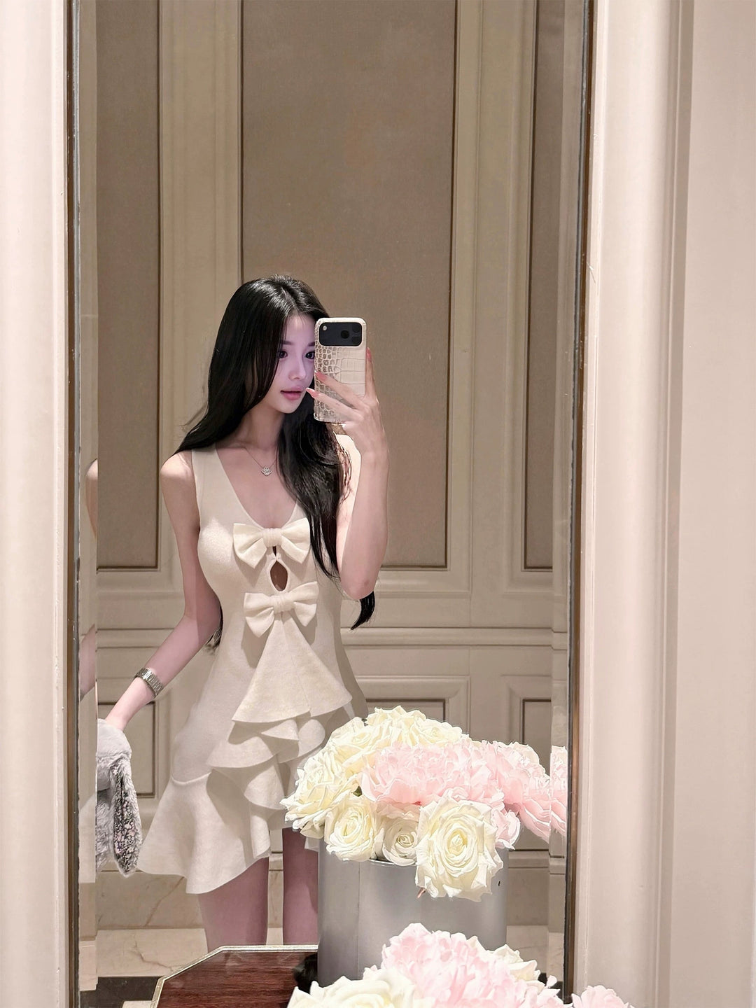 【dress】リボンミニワンピース　N3540