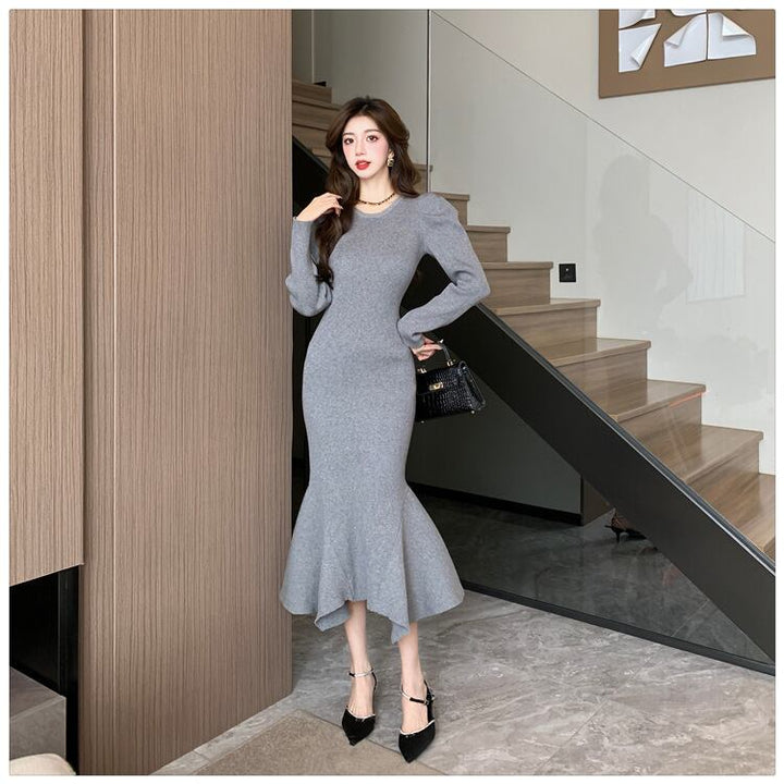 【dress】マーメイドニットワンピース　M18201