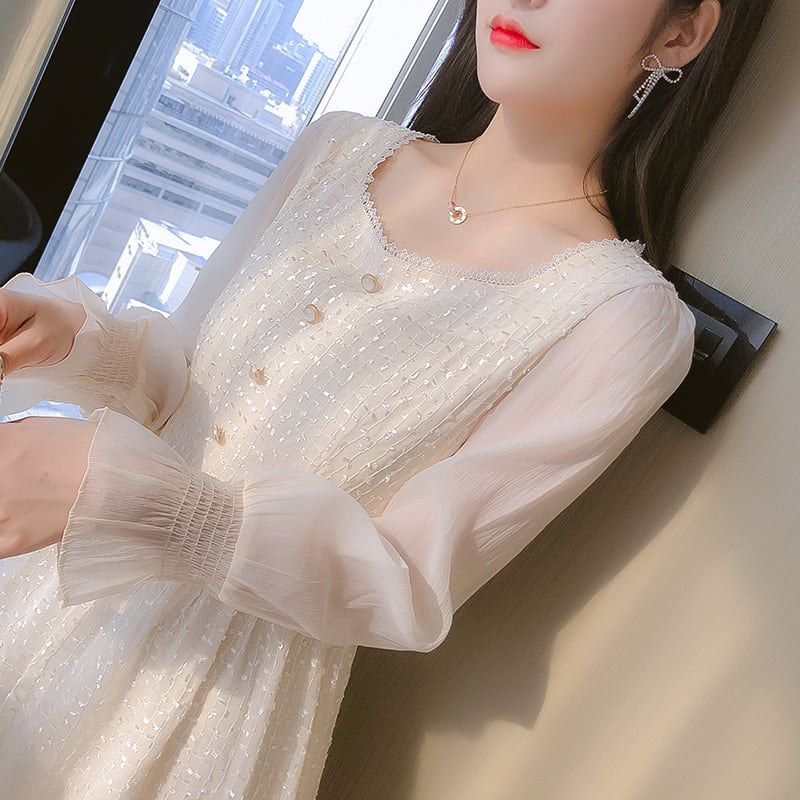 【dress】大人らしい エレガント切り替えデートワンピース　M17201