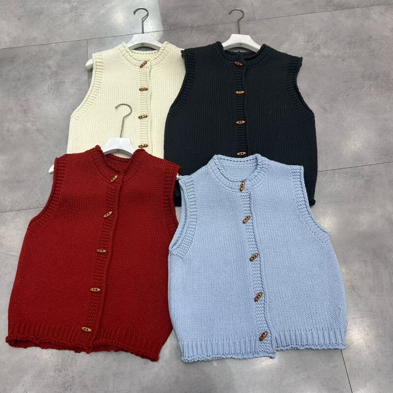【tops】4色展開ニットベスト Q8062