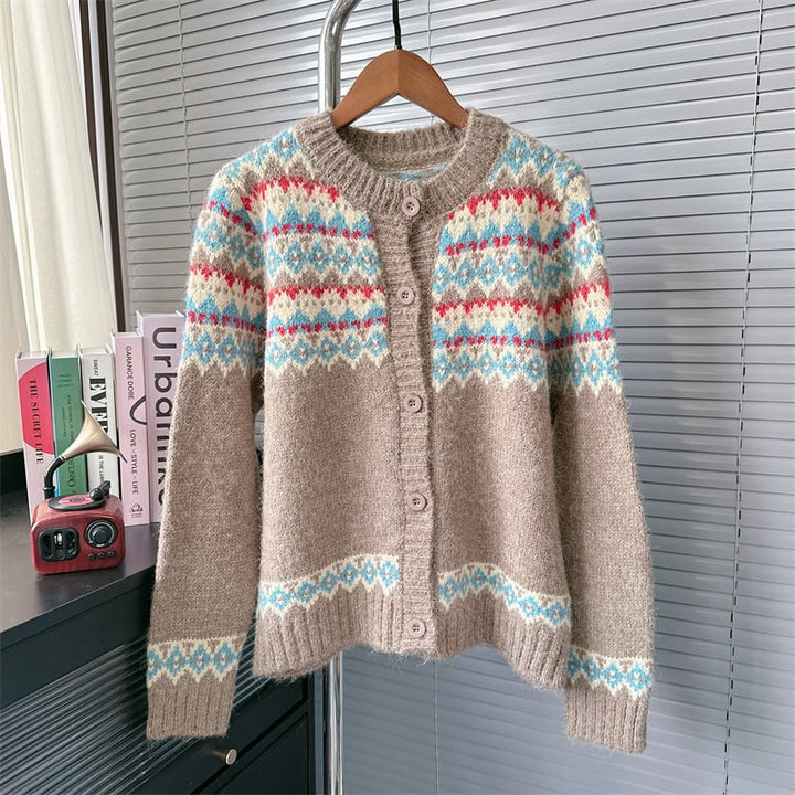 【outer】ジャカードニットカーデ　M26772