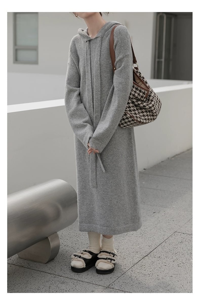 【dress】無地ニットワンピース　M18238