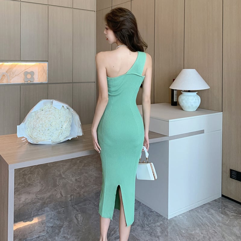 【dress】主役級ファッションデートワンピース着瘦せ　M17491