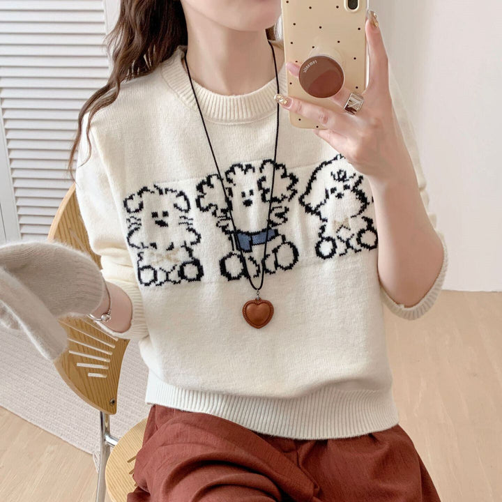 【tops】カートゥーンニットセーター　M27313