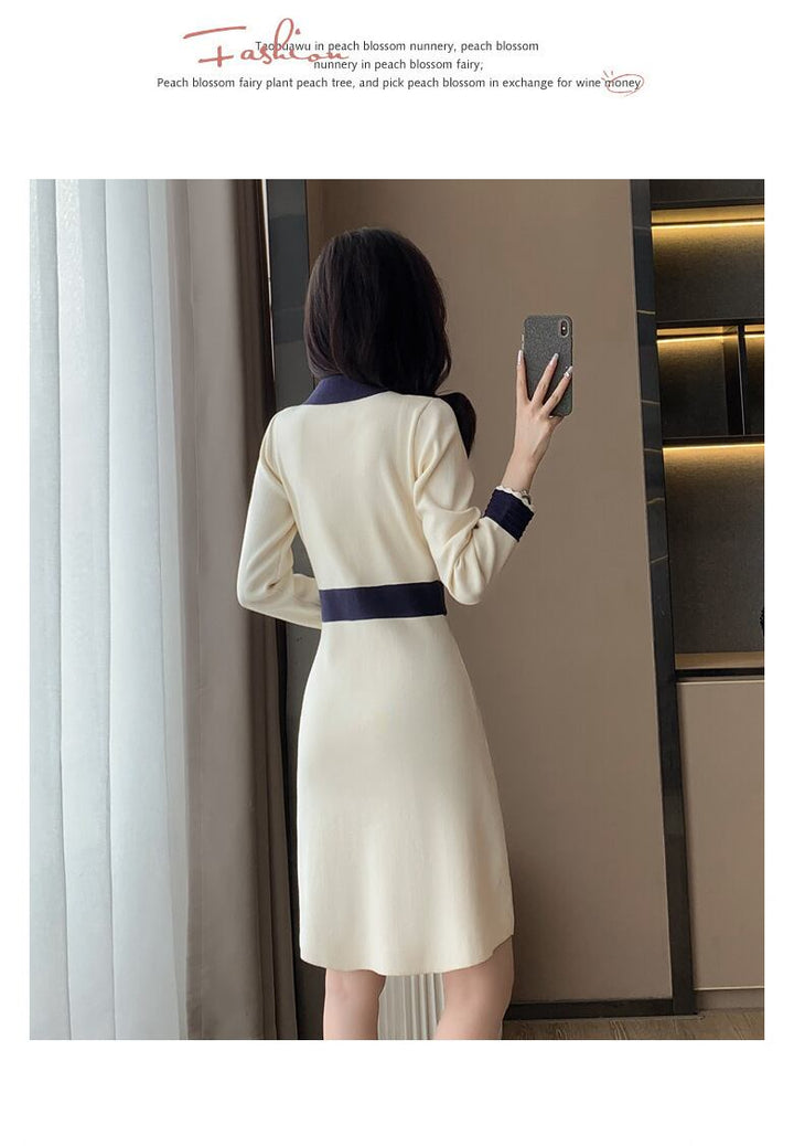 【dress】気質溢れる エレガントニットワンピース　M17475
