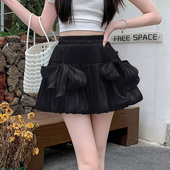 【bottoms】リボン付きバルーンスカート Q8239