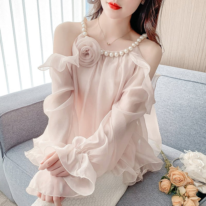 【tops】オフショルダーブラウス　M29371
