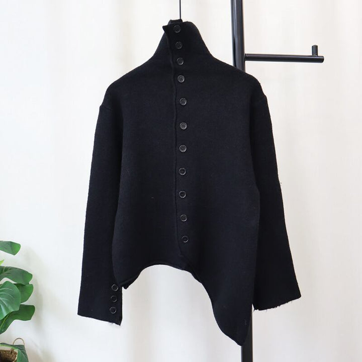 【outer】ボタンデザインニットカーデ　M26851
