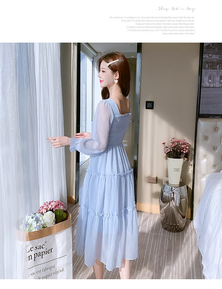 【dress】好感度UPエレガント切り替えデートワンピース　M17219