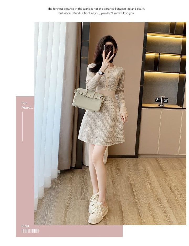 【dress】ニットワンピース　M25459