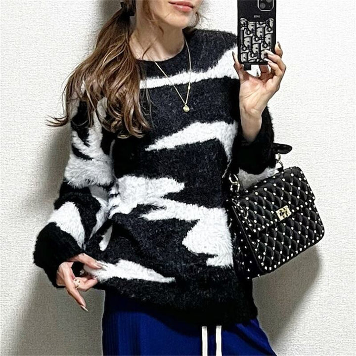 【tops】クルーネックニットセーター　M18449