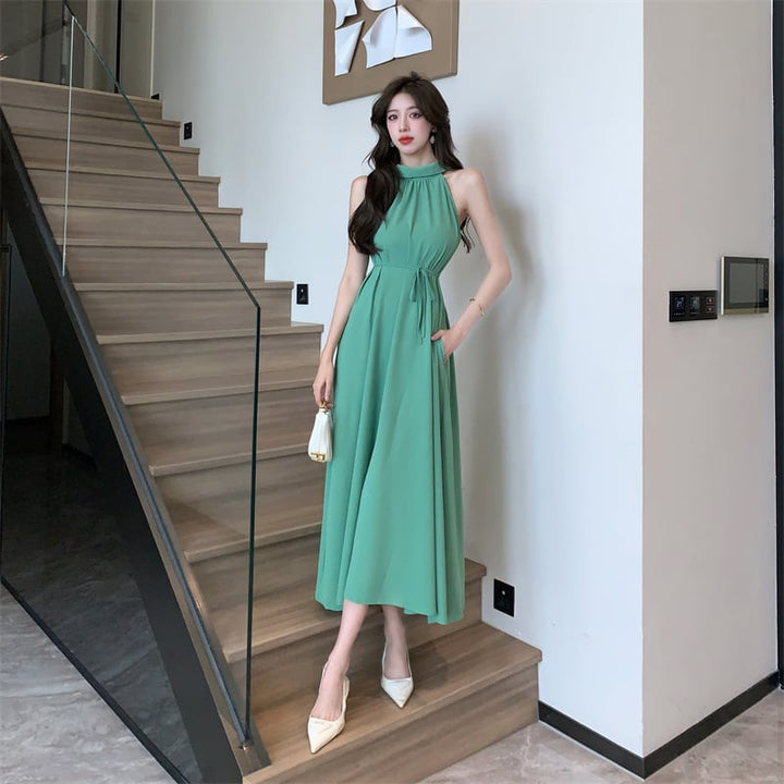 【dress】おしゃれ大人気ノースリーブデートワンピース　M17072